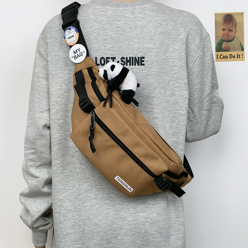 Brown for two badges and panda